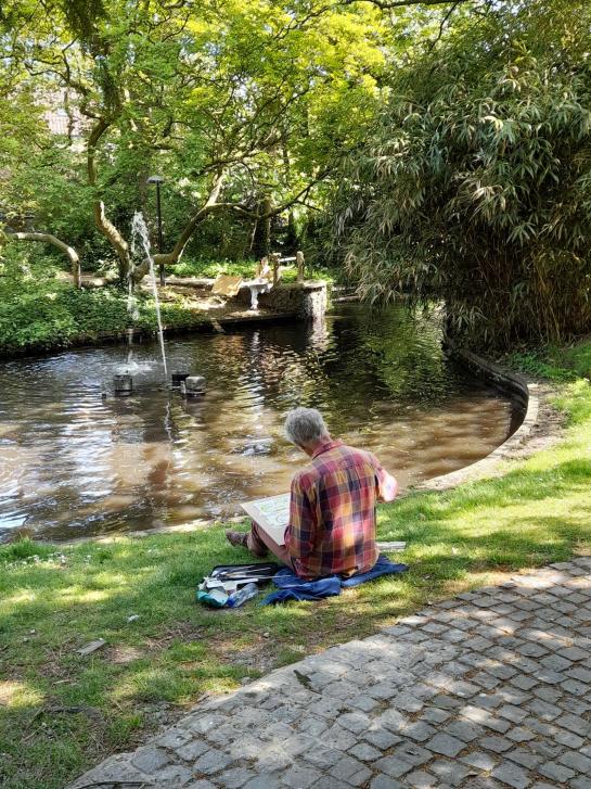 tekenen in het park