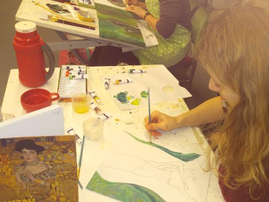 Werken naar voorbeeld Klimt